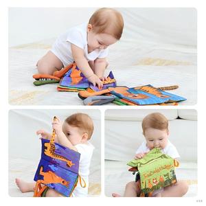 <span class=keywords><strong>Livre</strong></span> en tissu 3D en forme d'animal avec queue pour l'éducation de la petite enfance, jouet sensoriel tactile pour bébé, écologique, lavable, cadeau d'anniversaire - Product Image 5