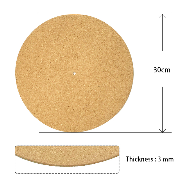 In Stock 3mm Dj Slipmats Vinyl Record Cork Slip Mat Turntable Slipmat