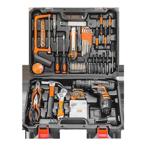 Perceuse sans fil multifonctionnelle à batterie lithium, kit d'outils électriques, tournevis électrique, perceuse à percussion, boîte à outils combinée OEM pour la maison - Product Image 3