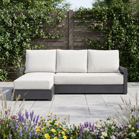 Ensemble de canapés d'extérieur en aluminium et métal pour balcon et jardin