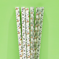Pailles en plastique réutilisables pour Halloween, 30 et 40 oz, 10 mm, écologiques, en forme de champignon, accessoires de fête, vente en gros