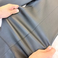 Pantalon en cuir véritable pour femme, taille haute, coupe slim, extensible, en peau de mouton, jambe droite, pour le streetwear
