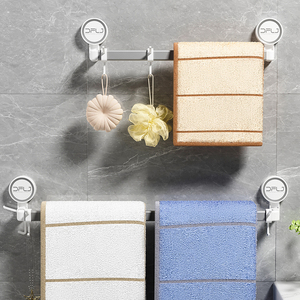 Tidytech Free Shipping to Russia Bathroom Accessories Strong <b>Suction</b> <b>Cup</b> Plastic Towel Hanger Towel Rack With 6 <b>Hooks</b> - Product Image 6