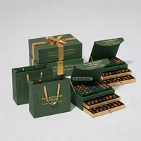 Caja de Regalo Premium para Baklava con Estampado Dorado a Mano, Caja de Regalo Personalizada para Baklava con Logotipo Personalizado
