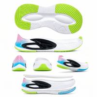 Semelle de chaussure de sport en TPU moulé en deux étapes, motif Chevron Nub, double pod ovale, flanc sculpté, semelle extérieure personnalisée OEM 5+3 2651 Water