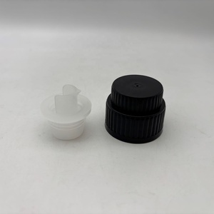 Gran oferta de alta calidad, tapa de rosca de aceite de oliva de 28mm, embalaje de plástico para té, tapa redonda de plástico para té con forro de plástico y volquete - Product Image 1