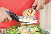 Couteau de cuisine en acier inoxydable Tc, ciseaux de cuisine multifonctionnels, ciseaux à aliments multi-usages, ciseaux à légumes