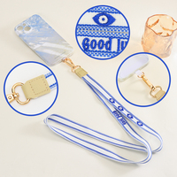 <strong>Best</strong> <strong>Selling</strong> Evil Blue Eyes Polyester Woven Phone <strong>Lanyard</strong> High Quality Badge Card Holder <strong>Lanyards</strong> With Logo <strong>Custom</strong> <strong>Lanyard</strong>