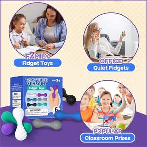 Autismo TDAH Niños Calmante Flexible Sensorial Ansiedad Alivio Texturizado Estrés <span class=keywords><strong>Fidget</strong></span> Juguetes Adultos Palo Sensorial - Product Image 5
