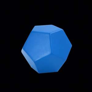 Balle anti-stress en forme de polyèdre, imprimée avec logo, en mousse PU, balle anti-stress en forme de polyèdre promotionnelle - Product Image 1