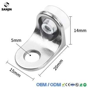 Support de cloison <span class=keywords><strong>pour</strong></span> armoire, équerre de fixation en acier <span class=keywords><strong>pour</strong></span> cloison de placard, support <span class=keywords><strong>pour</strong></span> panneaux en verre ou en bois, quincaillerie de fixation - Product Image 5