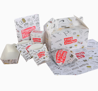 Boîte de nourriture biodégradable personnalisée à emporter 0ut Carton ivoire Carton d'impression Boîte de poulet frit pour aliments chauds