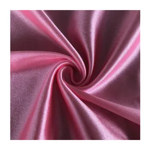 Shiny 200gsm 88% nylon 12% spandex satin plain dyed tricot knit fabric for underwear dress