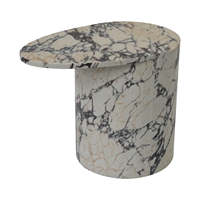Table basse moderne en marbre avec texture naturelle unique pour meubles de salon à la maison