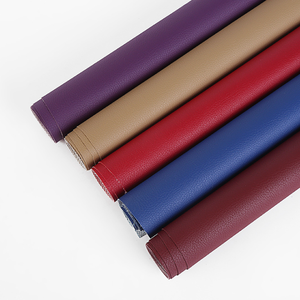 Rollos de cuero de vinilo en relieve de imitación de Pvc bordados de tela elástica de cuero sintético suave de la mejor calidad <span class=keywords><strong>para</strong></span> tapicería de asientos de coche - Product Image 1
