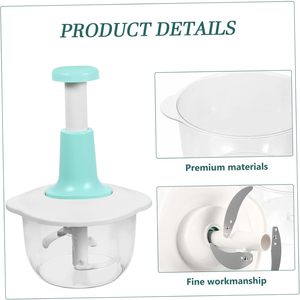 Procesador de Alimentos, Cortador de Verduras, Cuchillo Multiusos de Cocina, Picadora de Carne Tipo Empujable, Mezclador de Verduras - Product Image 2