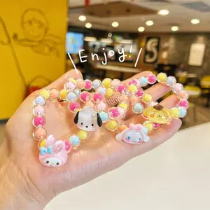 Cartoon Beaded Charms Jewelry Girls Hundred Cartoon Bracelet Children's Sanrio Bracelet jelly bangle