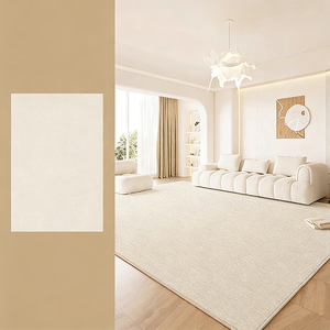 Tapis de chevet moderne de luxe sur mesure, grande taille, style crème, antidérapant, lavable, en fausse <span class=keywords><strong>laine</strong></span> pour salon et chambre à coucher - Product Image 1