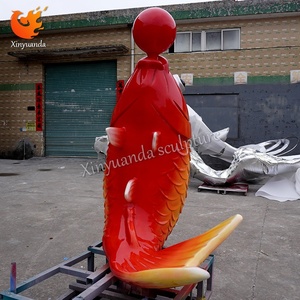 Escultura Luminosa de Fibra de Vidrio con Forma de Koi, Decoración de Paisaje Acuático para Exteriores, Instalación para Puntos Turísticos - Product Image 6