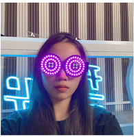 Lunettes de lumière LED colorées festival de musique DJ jouant des lunettes de performance de disque lunettes laser
