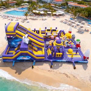 Razzo nave di rimbalzo scivolo Super alto parco a tema gonfiabile nave razzo Star Wars grande castello di rimbalzo parco giochi per esterni - Product Image 5