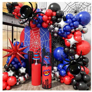 Set di <span class=keywords><strong>Palloncini</strong></span> a Tema Supereroe Ragno Rosso Blu Nero per Decorazioni Festa di Compleanno per Ragazzi, Fornitura all'Ingrosso - Product Image 3