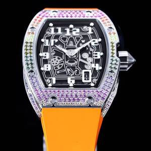 Reloj clásico RM67-01 automático de cuerda automática ultrafino, movimiento cilíndrico hueco, reloj mecánico de hombre estilo hip-hop. - Product Image 3