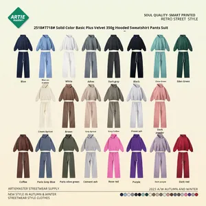 Conjunto de Pantalones y Sudadera con Capucha Holgada de Forro Polar para Hombre, Estampado de Leopardo, Estilo Vintage, Nueva Colección Otoño-Invierno 2026 - Product Image 5