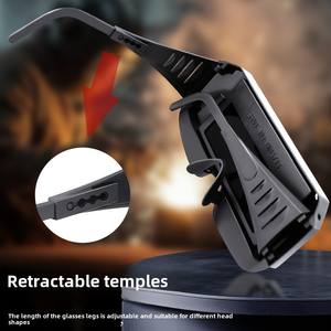 نظارات لحام خاصة بقوس الأرجون بإطار كامل ذات تعتيم تلقائي مضادة للوهج وحماية للعين ومقاومة للضباب بإطار بلاستيكي متين - Product Image 4