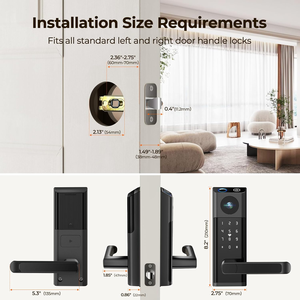 Cerradura Inteligente para Puerta con Cámara, Diseño NUEVO, Cerradura de Seguridad con Huella Digital, Contraseña, Llave RFID, Control Remoto, WiFi, Tuya - Product Image 6