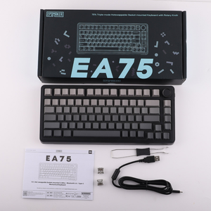Clavier de jeu mécanique EPOMAKER EA75, sans fil tri-mode, fixation Gasket, disposition 75%, RGB, touches PBT hot-swap avec bouton rotatif pour Win/Mac - Product Image 5