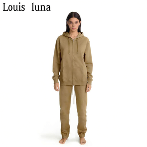 Tuta da donna HDJ con cappuccio e cerniera, felpa e pantaloni a vestibilità ampia, 100% cotone, casual, per il tempo libero, autunno M/L-XL/2XL - Product Image 1