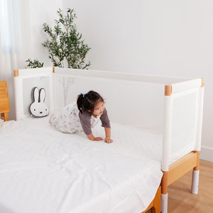 Venta caliente cuna de malla de madera maciza para bebé cama individual convertible cama de bebé multifunción directo de fábrica para uso en dormitorio - Product Image 6