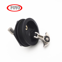Loquet de compression étanche rond FOYO Marine J610100 avec poignée en T chromée pour trappe de bateau, yacht, pont ou armoire