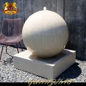 Sân Hiện Đại Sân Vườn Lớn Đá Cẩm Thạch Đen Ngoài Trời Nổi Tròn Bóng Nước Đài Phun Nước Để Bán - Product Image 5