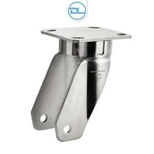 Supports de roulettes robustes en acier inoxydable pour roues industrielles, résistants à la corrosion et offrant un support solide, tailles 4, 5, 6, 8 pouces - Product Image 2