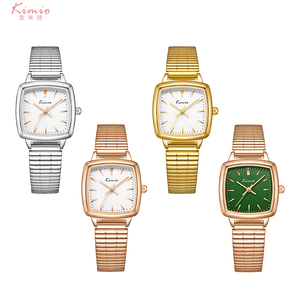 Montres pour femmes KIMIO Manufacturer Square Gold, boîtier en alliage, design <span class=keywords><strong>classique</strong></span> de luxe, ensemble de montres pour femmes. - Product Image 6