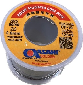 Alambre de soldadura de <span class=keywords><strong>estaño</strong></span>-<span class=keywords><strong>plomo</strong></span> Sn60Pb40 de buena calidad, redondo, plateado, con núcleo de colofonia, para soldadura original Asahi - Product Image 2