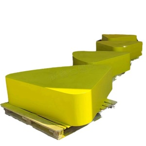 Nuevos Materiales de Construcción de Piedra, Banco de Hormigón Artístico Triangular Naranja, Muebles de Jardín para Exteriores EHPC - Product Image 4