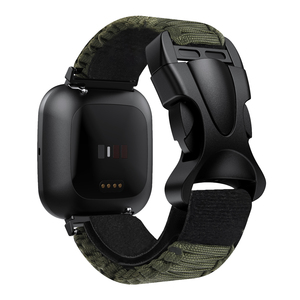 <span class=keywords><strong>Bracelet</strong></span> de montre intelligente en tissu Eraysun pour <span class=keywords><strong>Fitbit</strong></span> <span class=keywords><strong>Versa</strong></span> <span class=keywords><strong>1</strong></span> 2, style acier inoxydable + nylon + ABS, <span class=keywords><strong>bracelet</strong></span> de sport - Product Image 3