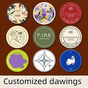 Miễn Phí Mẫu Phong Cách Cổ Điển Thân Thiện Với Môi 10 Cm Nước Giải Khát Đế Lót Ly Giấy Bền Vững Dễ Thương Sử Dụng Nhà Uống Bảng Thủy Tinh Tùy Chỉnh PC - Product Image 2