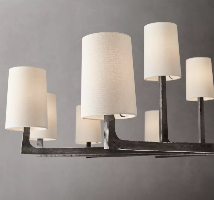 light chandelier luxury light iron crystal five-tier round 60