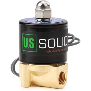 États-Unis Vanne solénoïde électrique en laiton massif de 1/4 pouce 24VDC normalement fermée VITON - Product Image 2