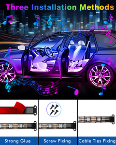 Kit d'éclairage d'ambiance pour l'intérieur de la voiture RGB Dynamic Symphony 5050 USB Powered LED <span class=keywords><strong>Neon</strong></span> Light Strip 48LED 72LED Options for Vehicle - Product Image 5
