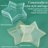 Caja de Chocolate Personalizada SUNSHING en Forma de Estrella PS con Tapa, Caja de Regalo Acrílica Pequeña, Contenedores Transparentes de Plástico para Exhibición de Dulces