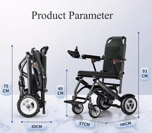 Fauteuil roulant électrique pliable en aluminium léger avec batterie au lithium 6A de 9,8 kg pour personnes handicapées, fauteuil roulant électrique portable - Product Image 6