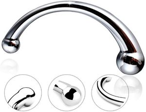 <span class=keywords><strong>Dildo</strong></span> de Doble Punta de Acero Inoxidable, <span class=keywords><strong>Metal</strong></span> Puro, Impermeable, para Punto G y Anal, con Varita Estimulante, para Uso Unisex (Tamaño S, 14 oz) - Product Image 2