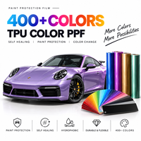 Film de protection de peinture (PPF) auto-réparateur en TPU à changement de couleur pour voiture, finitions brillantes, satinées et mates, plus de 400 couleurs