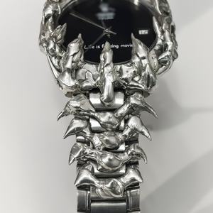 Nuevo Diseño de Reloj Gótico de Cuarzo con Manecillas en Forma de Garra, Personalizable con Logotipo, Relojes de Alabastro para Hombre - Product Image 6