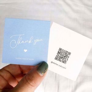 Recycled 300GSM Eco-Friendly One Side Fold Press Clothing Label Business Custom <b>Gift</b> Thank You Card Your Own Design Printing - Product Image 5